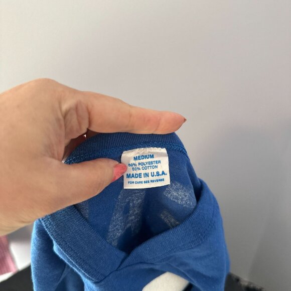 Vtg 80s Seattle Seahawks 12 Man Fan Graphic T Shirt Kiro News 1985 Womens Medium - Picture 3 of 6